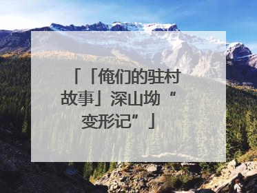 「俺们的驻村故事」深山坳“变形记”