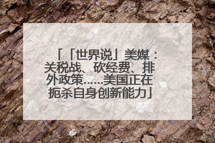 「世界说」美媒：关税战、砍经费、排外政策……美国正在扼杀自身创新能力