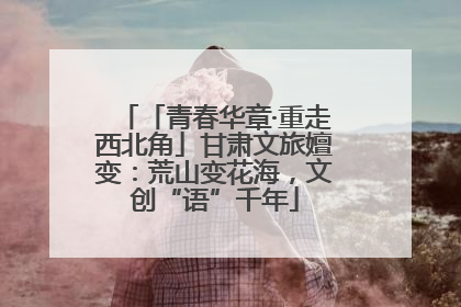 「青春华章·重走西北角」甘肃文旅嬗变：荒山变花海，文创“语”千年
