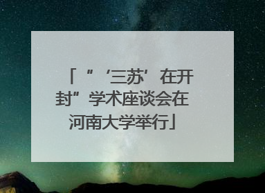 “‘三苏’在开封”学术座谈会在河南大学举行