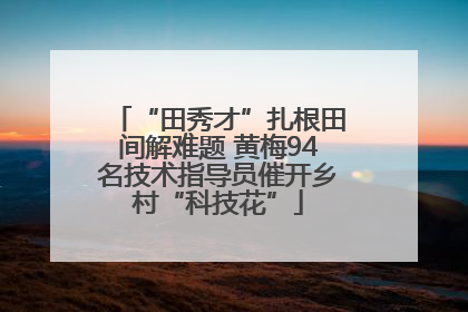 “田秀才”扎根田间解难题 黄梅94名技术指导员催开乡村“科技花”