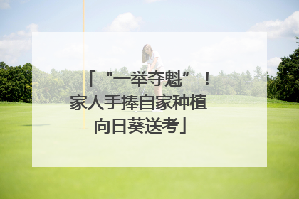 “一举夺魁”！家人手捧自家种植向日葵送考