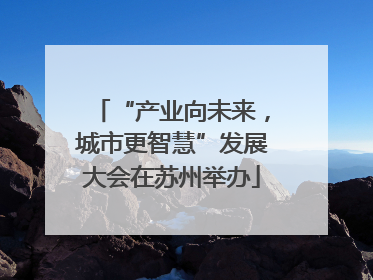 “产业向未来，城市更智慧”发展大会在苏州举办