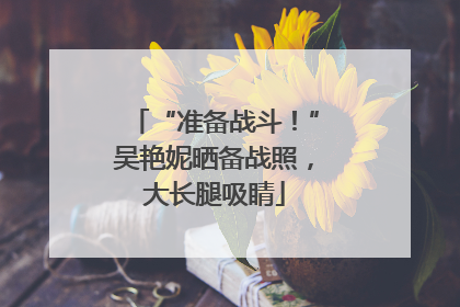 “准备战斗！”吴艳妮晒备战照，大长腿吸睛