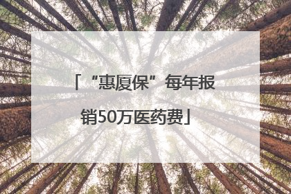 “惠厦保”每年报销50万医药费