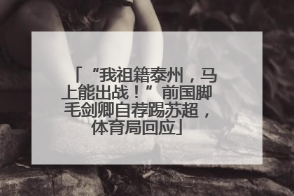 “我祖籍泰州，马上能出战！”前国脚毛剑卿自荐踢苏超，体育局回应