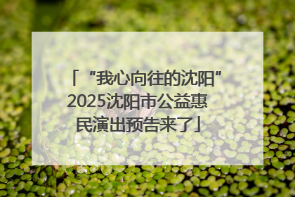 “我心向往的沈阳”2025沈阳市公益惠民演出预告来了
