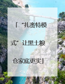 “扎赉特模式”让黑土粮仓家底更实