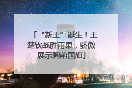 “新王”诞生！王楚钦战胜雨果，骄傲展示胸前国旗