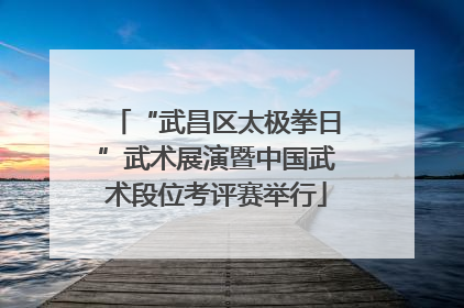 “武昌区太极拳日”武术展演暨中国武术段位考评赛举行