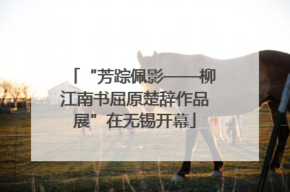 “芳踪佩影——柳江南书屈原楚辞作品展”在无锡开幕