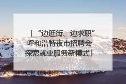 “边逛街、边求职” 呼和浩特夜市招聘会探索就业服务新模式