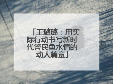 王璐璐：用实际行动书写新时代警民鱼水情的动人篇章