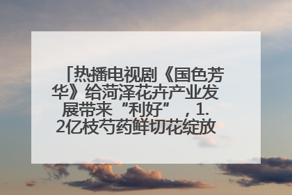 热播电视剧《国色芳华》给菏泽花卉产业发展带来“利好”，1.2亿枝芍药鲜切花绽放“国色芳华”