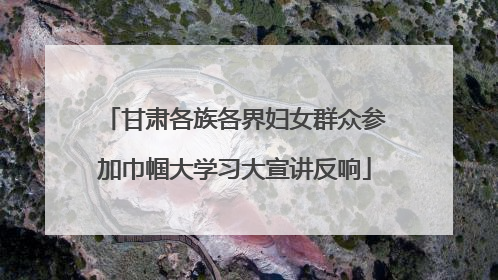 甘肃各族各界妇女群众参加巾帼大学习大宣讲反响