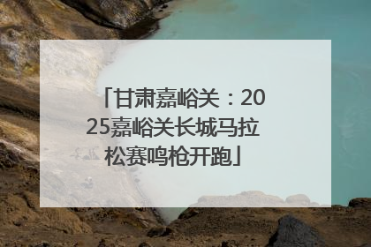 甘肃嘉峪关：2025嘉峪关长城马拉松赛鸣枪开跑