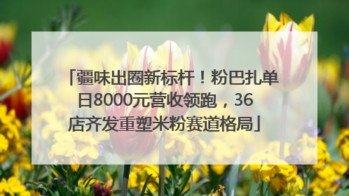 疆味出圈新标杆！粉巴扎单日8000元营收领跑，36店齐发重塑米粉赛道格局