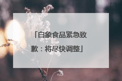 白象食品紧急致歉：将尽快调整
