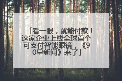 看一眼，就能付款！这家企业上线全球首个可支付智能眼镜，《90早新闻》来了