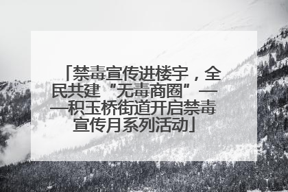 禁毒宣传进楼宇，全民共建“无毒商圈”——积玉桥街道开启禁毒宣传月系列活动
