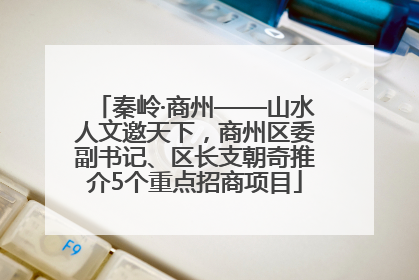 秦岭·商州——山水人文邀天下，商州区委副书记、区长支朝奇推介5个重点招商项目