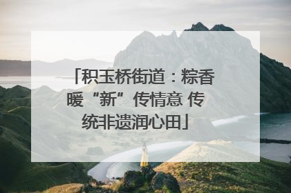 积玉桥街道：粽香暖“新”传情意 传统非遗润心田
