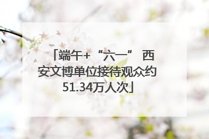 端午+“六一” 西安文博单位接待观众约51.34万人次