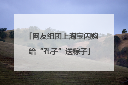 网友组团上淘宝闪购给“孔子”送粽子
