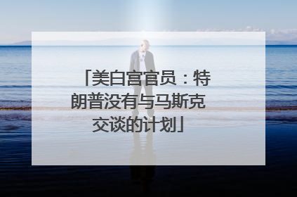 美白宫官员：特朗普没有与马斯克交谈的计划