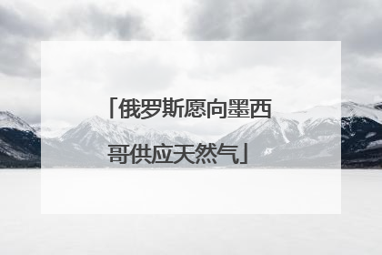 俄罗斯愿向墨西哥供应天然气