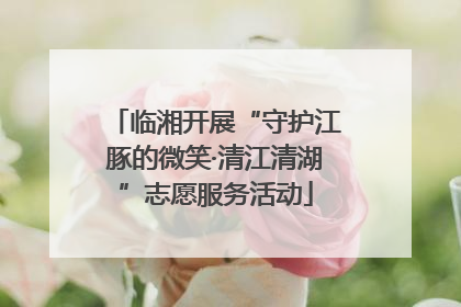 临湘开展“守护江豚的微笑·清江清湖”志愿服务活动