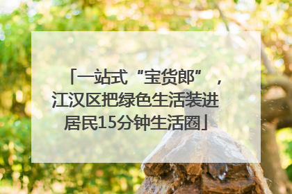 一站式“宝货郎”，江汉区把绿色生活装进居民15分钟生活圈