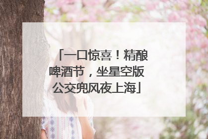 一口惊喜！精酿啤酒节，坐星空版公交兜风夜上海