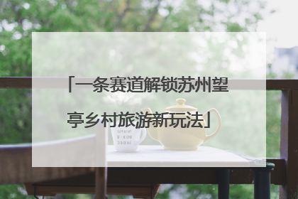一条赛道解锁苏州望亭乡村旅游新玩法