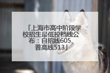 上海市高中阶段学校招生最低投档线公布：自招线605、普高线513