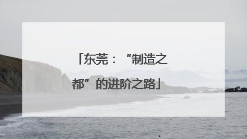 东莞：“制造之都”的进阶之路