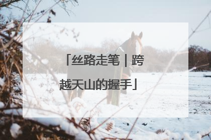 丝路走笔｜跨越天山的握手