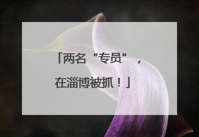两名“专员”，在淄博被抓！