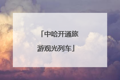 中哈开通旅游观光列车