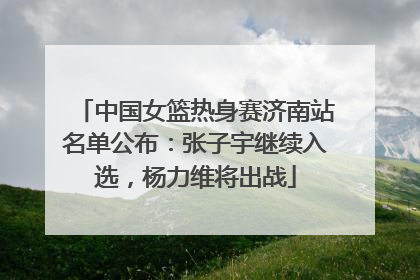 中国女篮热身赛济南站名单公布：张子宇继续入选，杨力维将出战