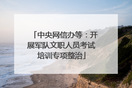 中央网信办等：开展军队文职人员考试培训专项整治