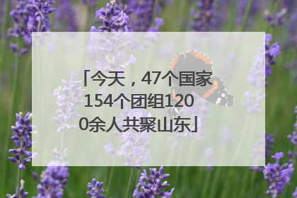 今天，47个国家154个团组1200余人共聚山东