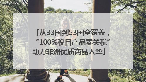 从33国到53国全覆盖，“100%税目产品零关税”助力非洲优质商品入华