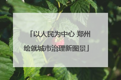 以人民为中心 郑州绘就城市治理新图景