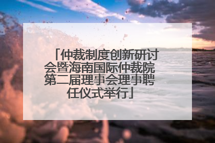 仲裁制度创新研讨会暨海南国际仲裁院第二届理事会理事聘任仪式举行