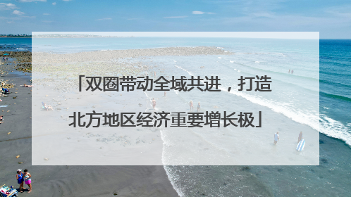 双圈带动全域共进，打造北方地区经济重要增长极