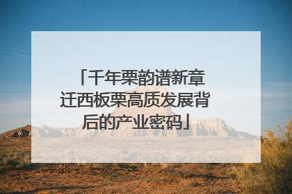 千年栗韵谱新章 迁西板栗高质发展背后的产业密码