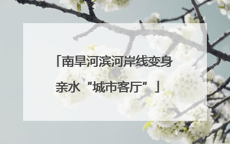 南旱河滨河岸线变身亲水“城市客厅”