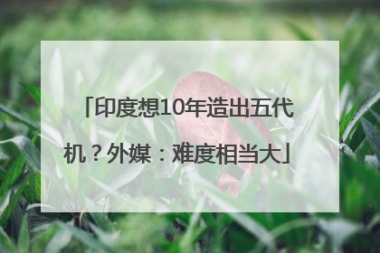 印度想10年造出五代机？外媒：难度相当大