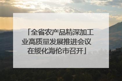 全省农产品精深加工业高质量发展推进会议在绥化海伦市召开